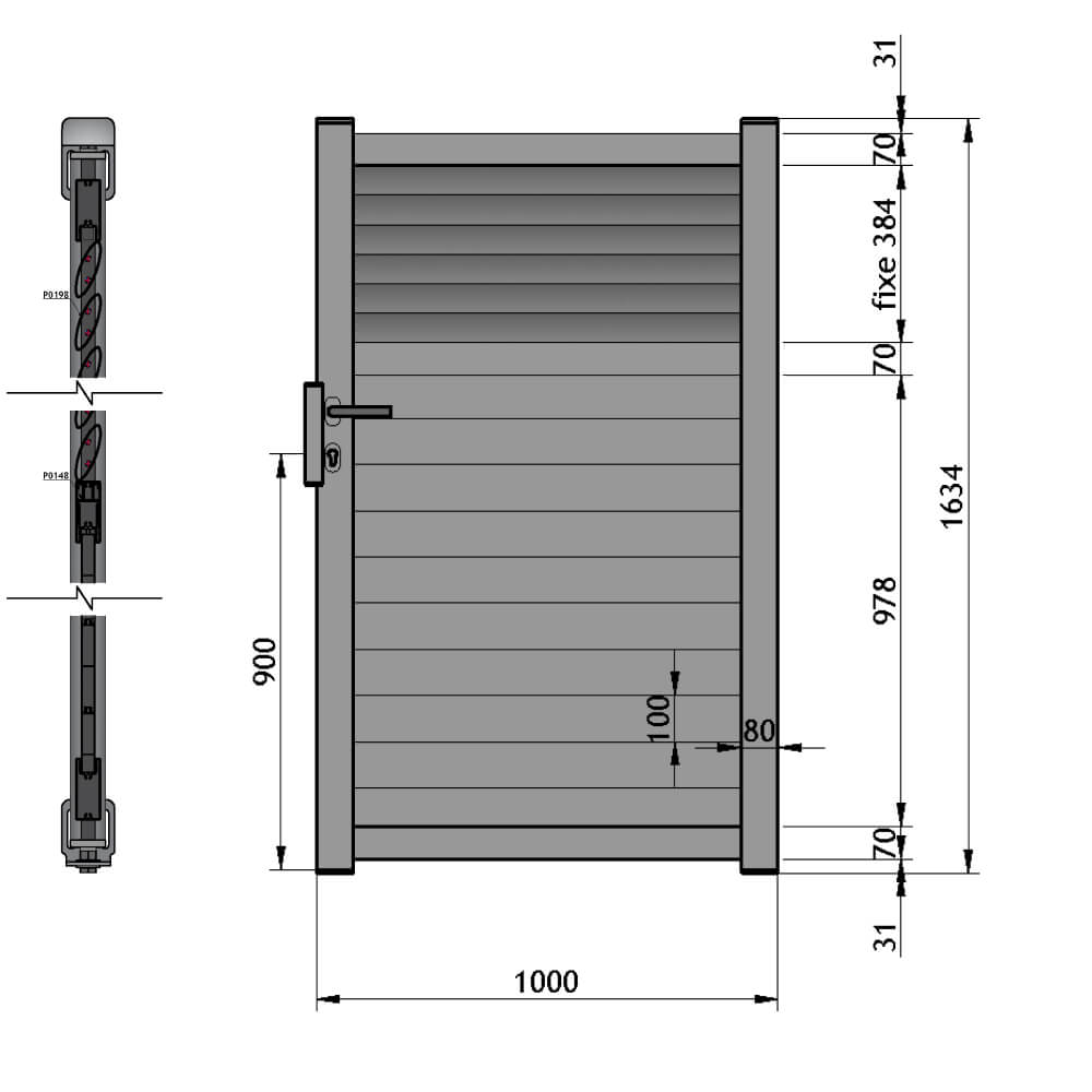 Portillon 1000 x 1634 mm