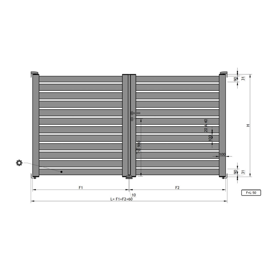 Portail battant sur-mesure