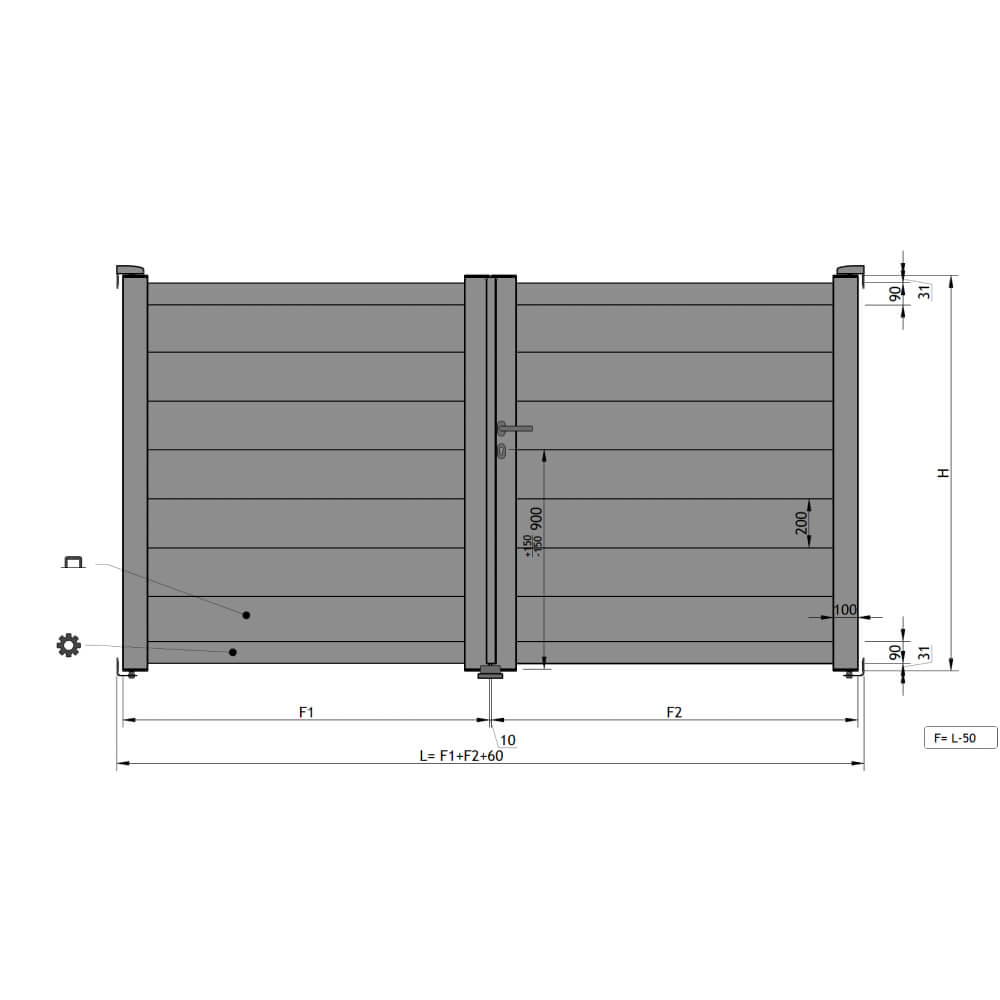 Portail battant sur-mesure
