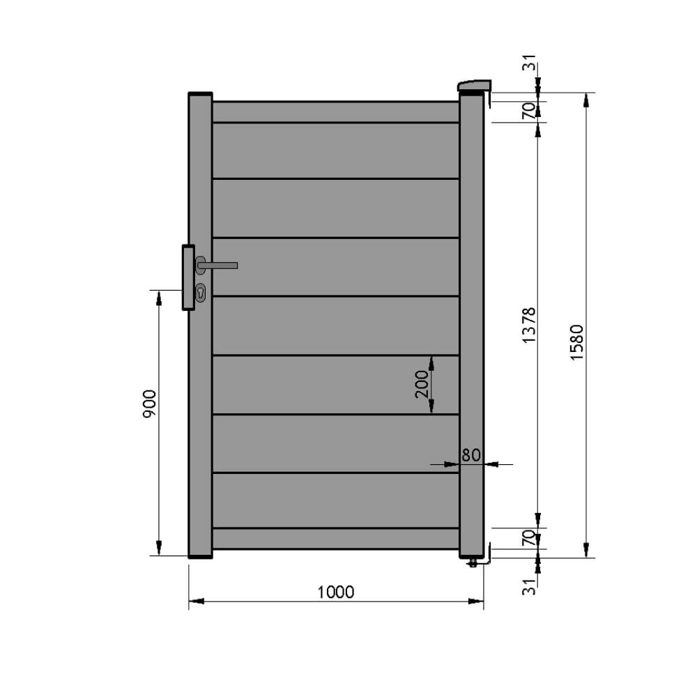 Portillon 1000 x 1580 mm