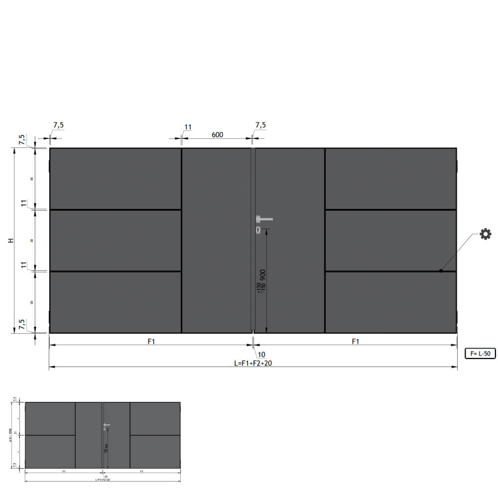 Portail battant sur-mesure