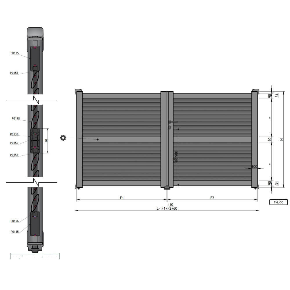 Portail battant sur-mesure Portail battant sur-mesure
