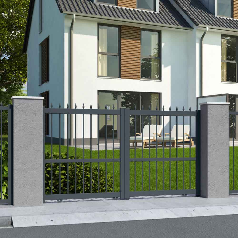 Portail coulissant Péruwelz vue extérieure