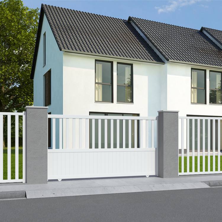 Portail coulissant blanc 