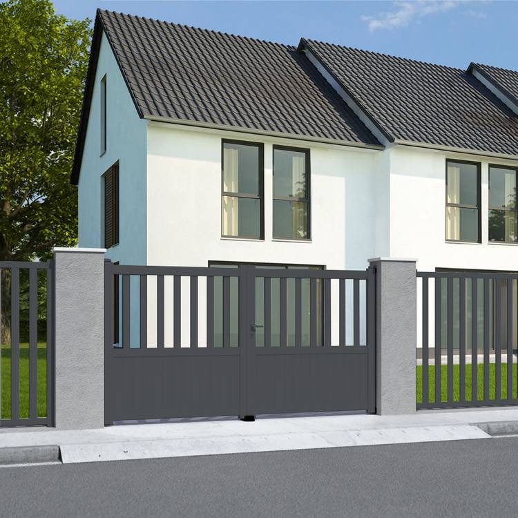 Portail double battant anthracite
