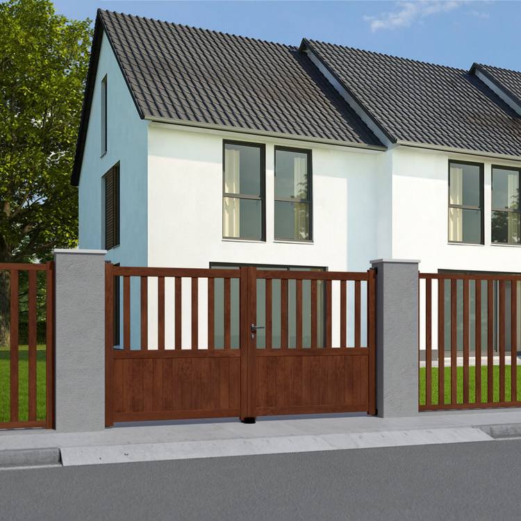 Portail double battant effet rouille