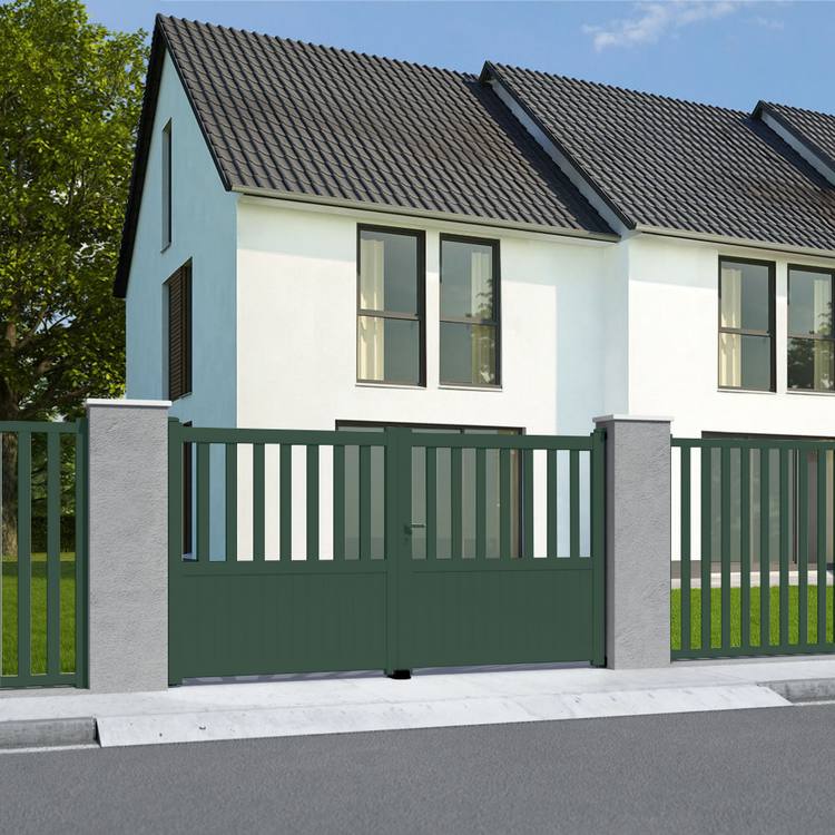 Portail battant vert