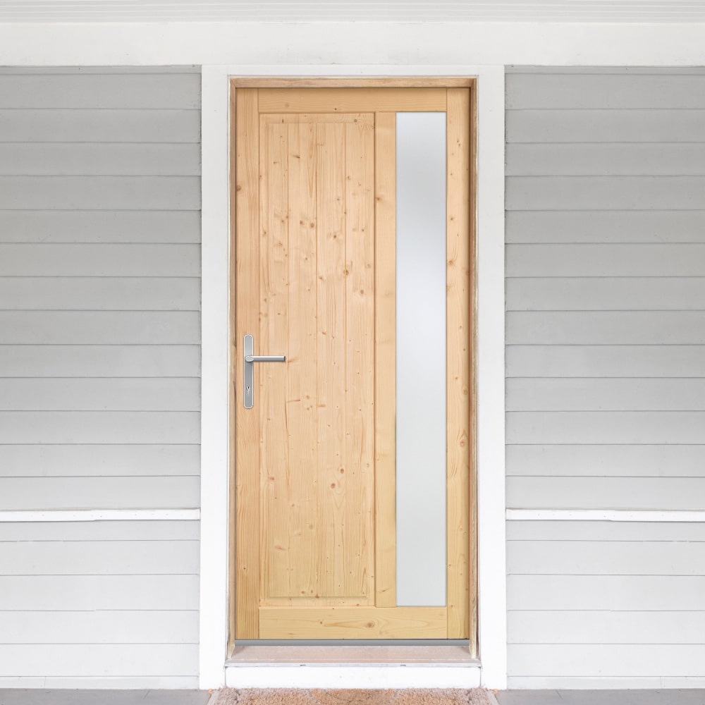 Porte de service en bois Menin façade