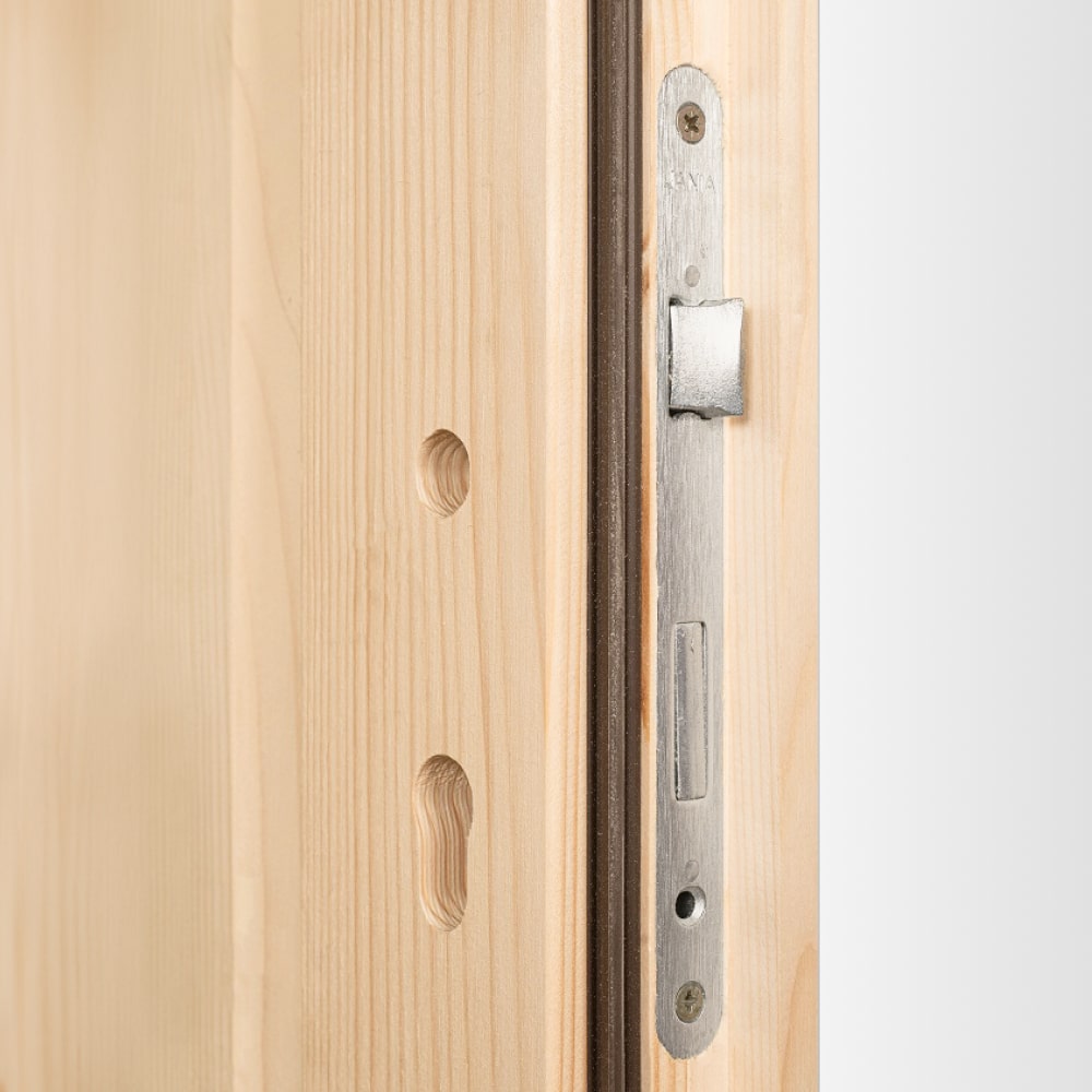 Porte de service en bois serrure
