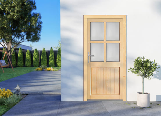 avantages porte de service en bois