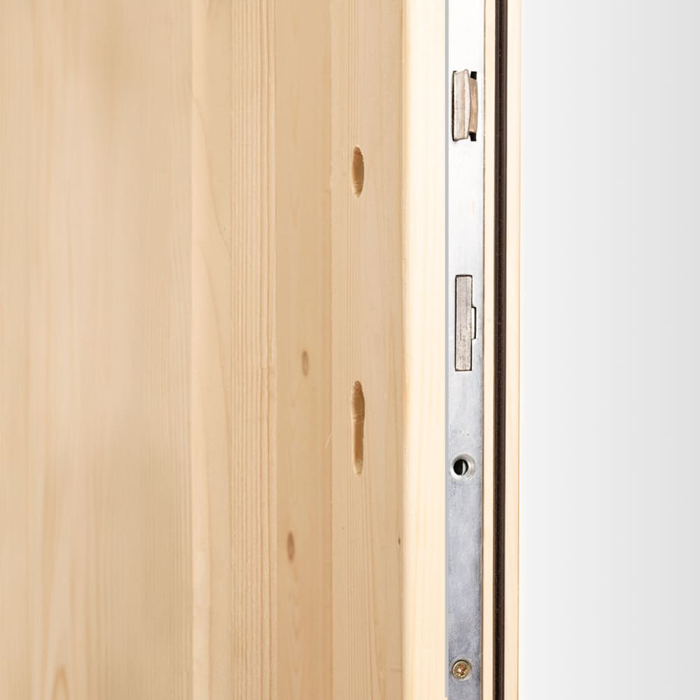 Porte de service en bois serrure