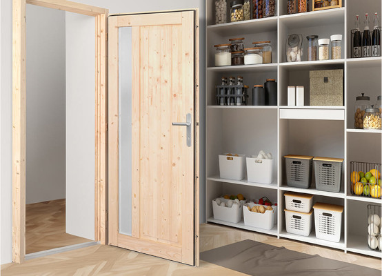 Porte de cellier en bois