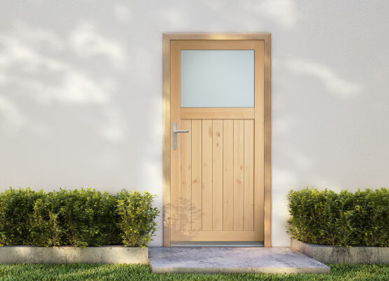 Porte de service en bois