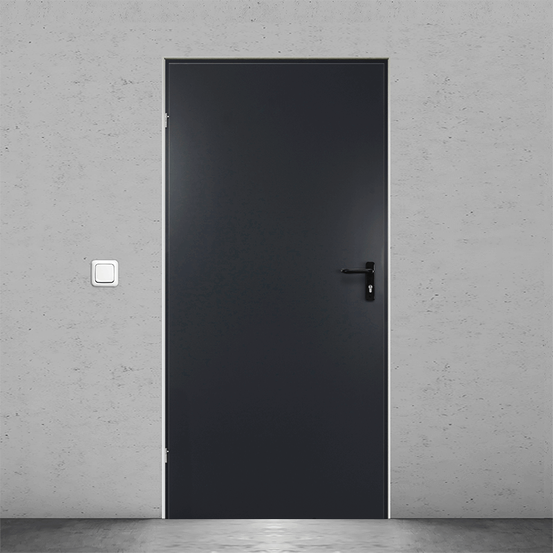 porte de service anthracite intérieur
