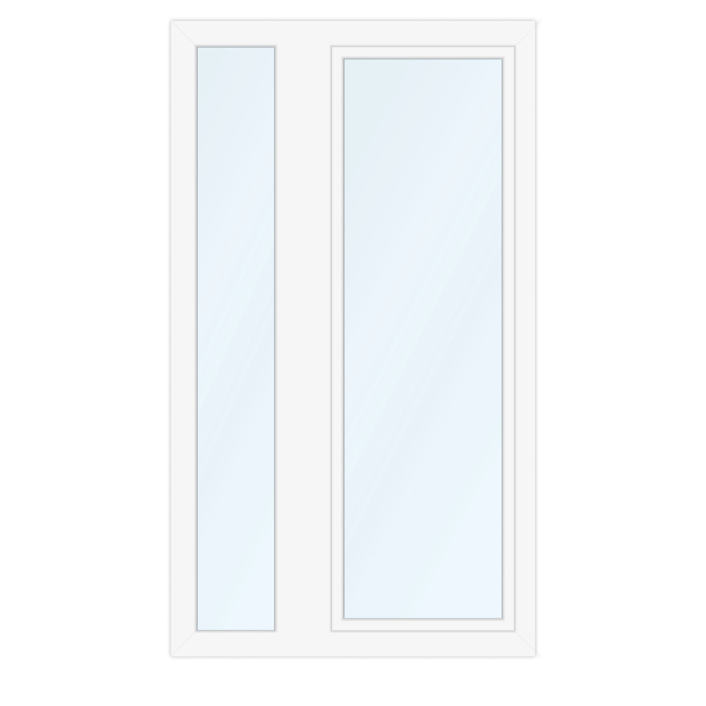 Porte-fenêtre 2 vantaux 2/3 1/3 - vue extérieure