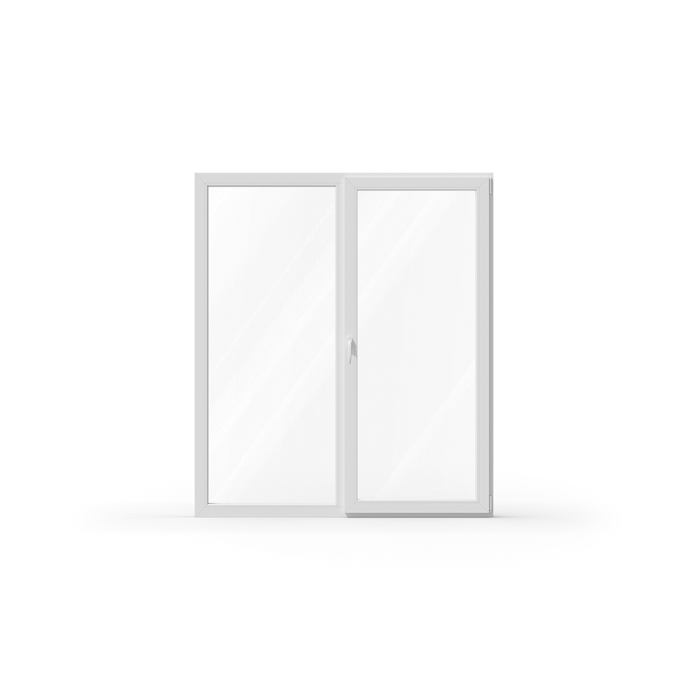 Oscillo‑battant à deux vantaux, ouverture à droite