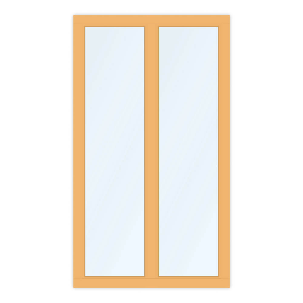 Porte-fenêtre Bois 2 vantaux