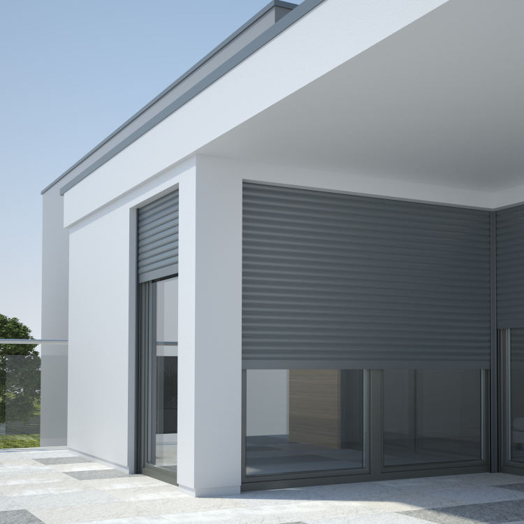 Porte-fenêtre avec volets roulants