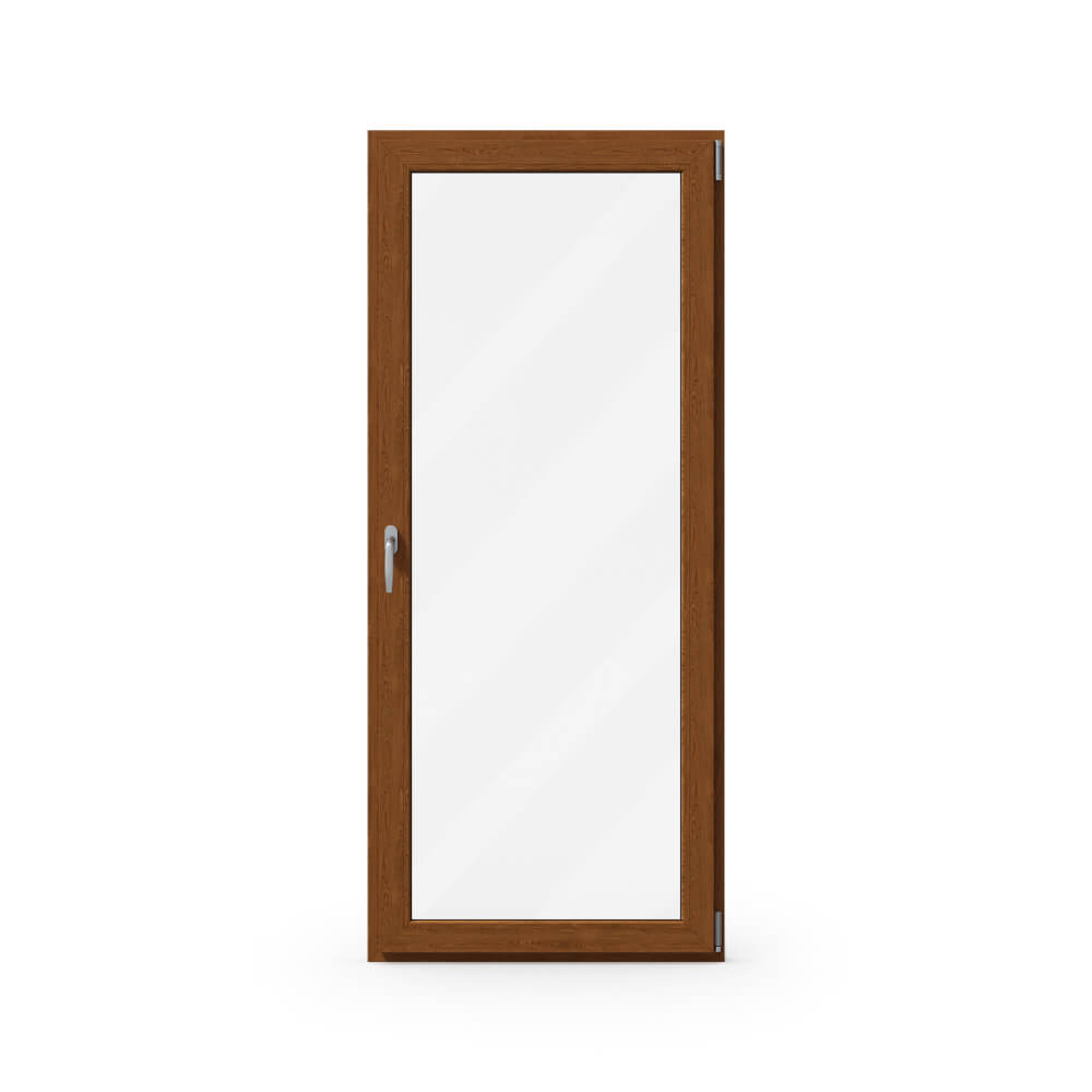 Porte-fenêtre VEKA en chêne doré