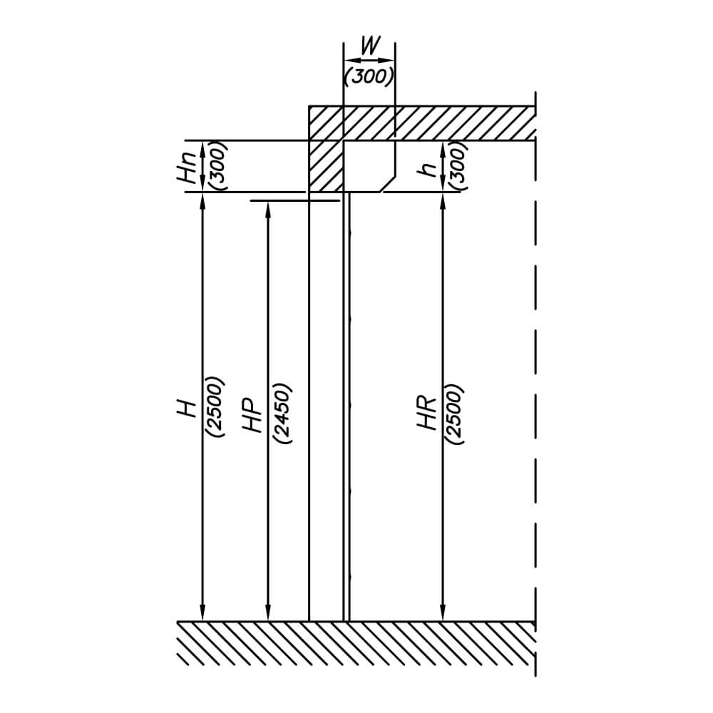 Coupe transversale aa : croquis d'architecture