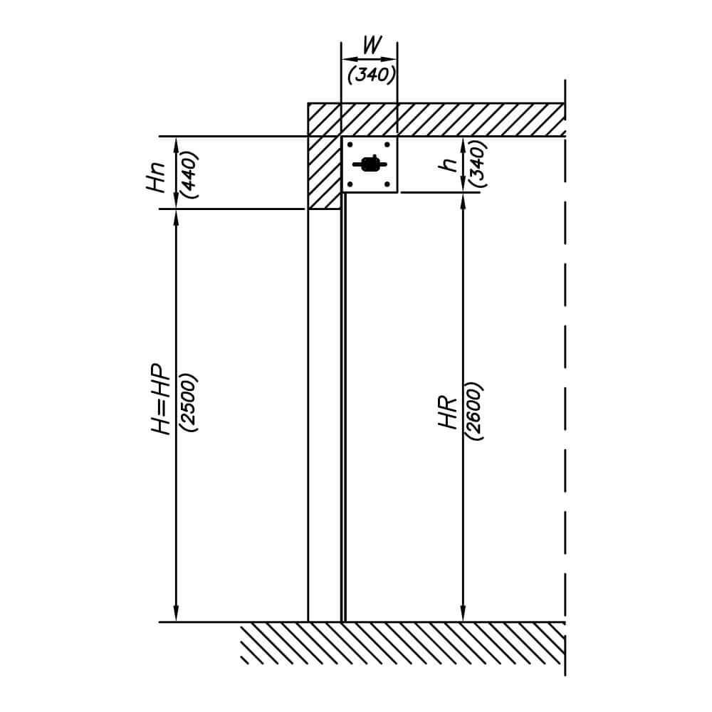 Coupe transversale aa : croquis d'architecture