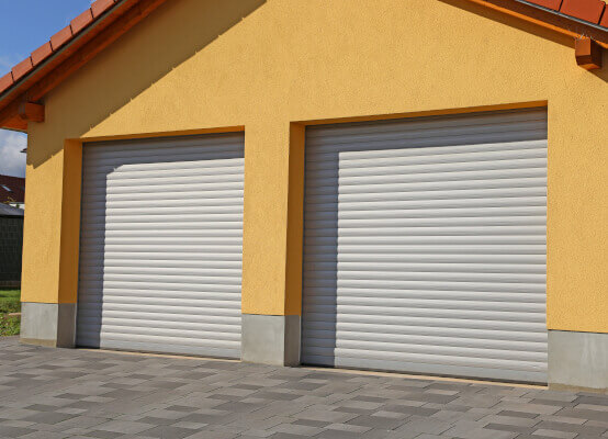 porte de garage enroulable double