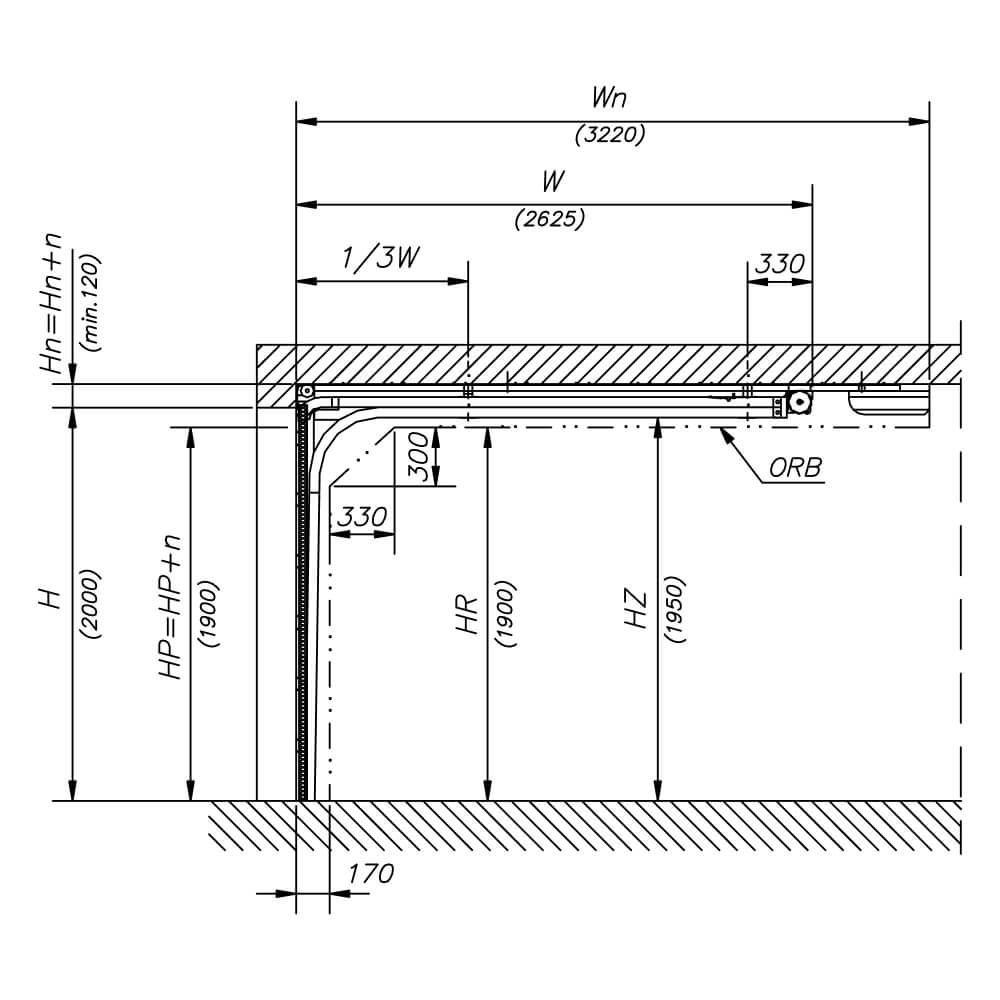 Coupe transversale aa : croquis d'architecture