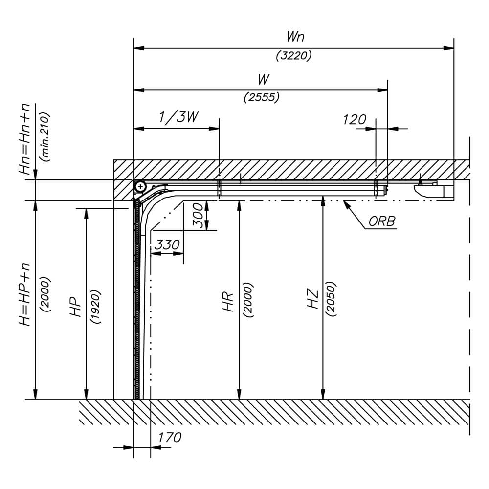 Coupe transversale aa : croquis d'architecture