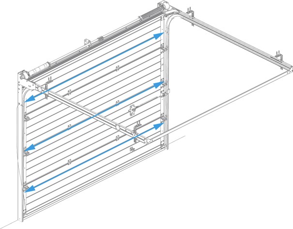 (2) Mesurer les distances entre les rails verticaux