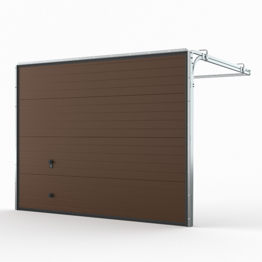 Porte de garage Basic en marron (RAL 8014)