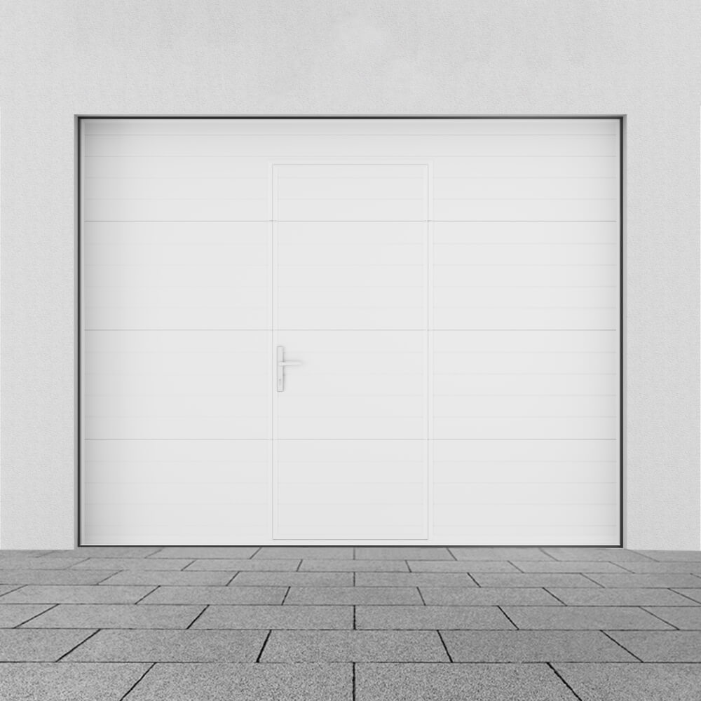 Porte de garage avec portillon