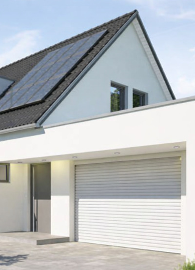 Porte de garage blanche