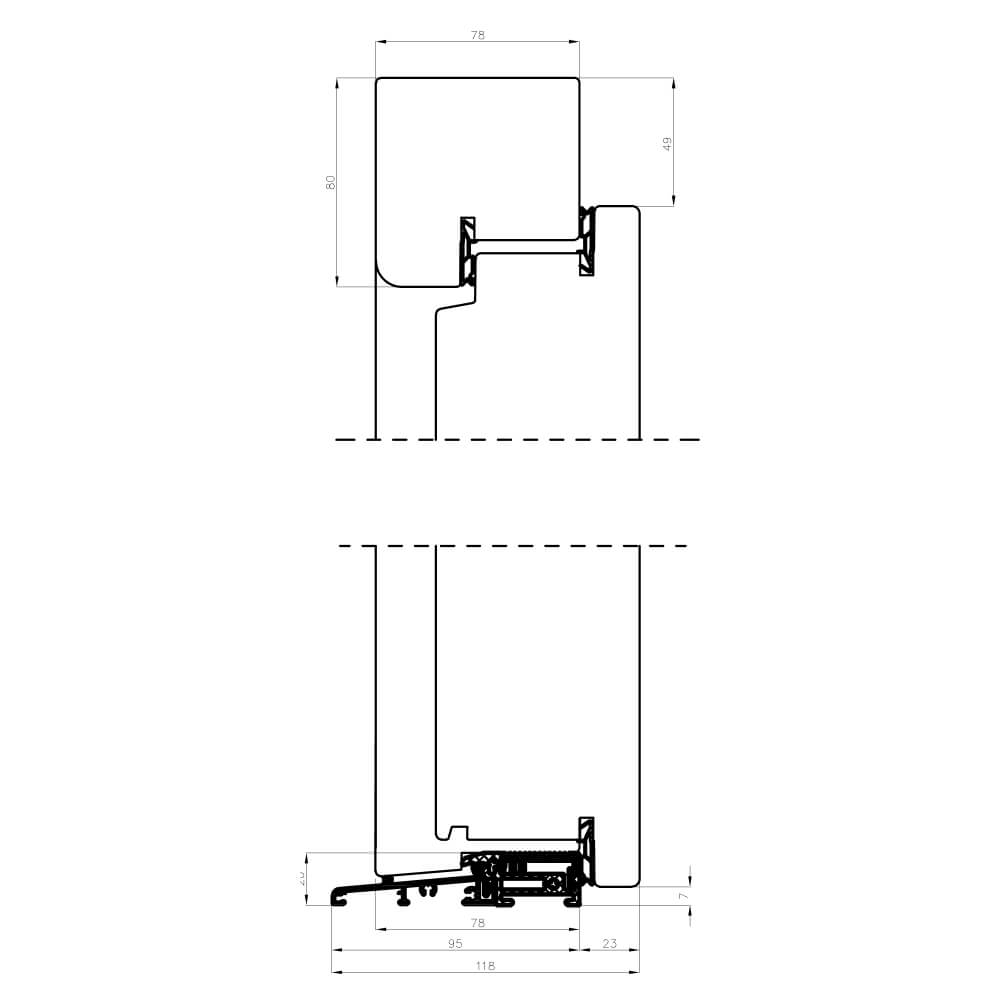 Exclusif élégant : coupe verticale hauteur