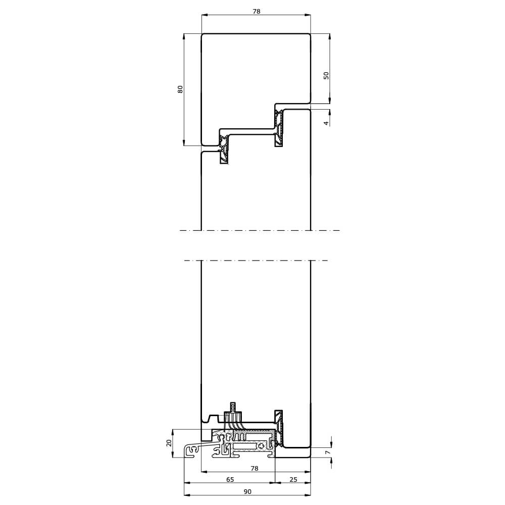 Exclusif moderne : coupe verticale hauteur