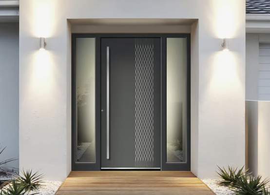 Porte d'entrée en alu