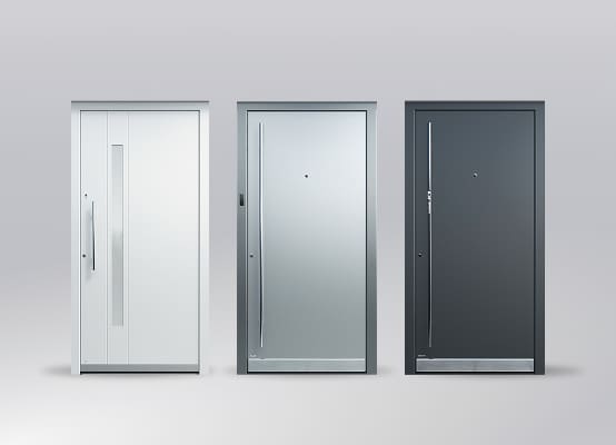 Options de couleurs pour portes d'entrée alu