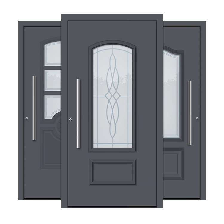 Porte d'entrée alu traditionnelle