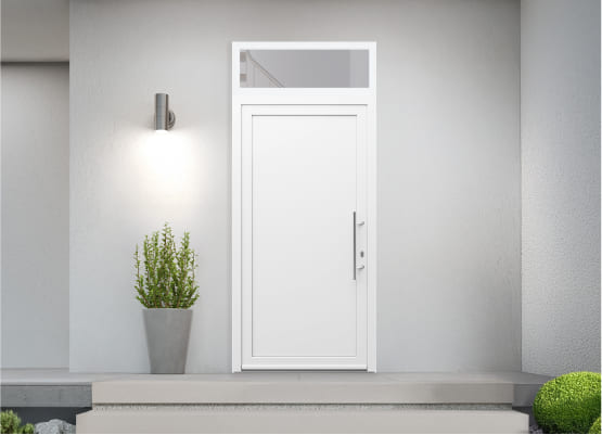 Porte d'entrée PVC avec imposte