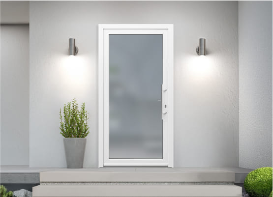 Verre ornemental pour porte d'entrée PVC