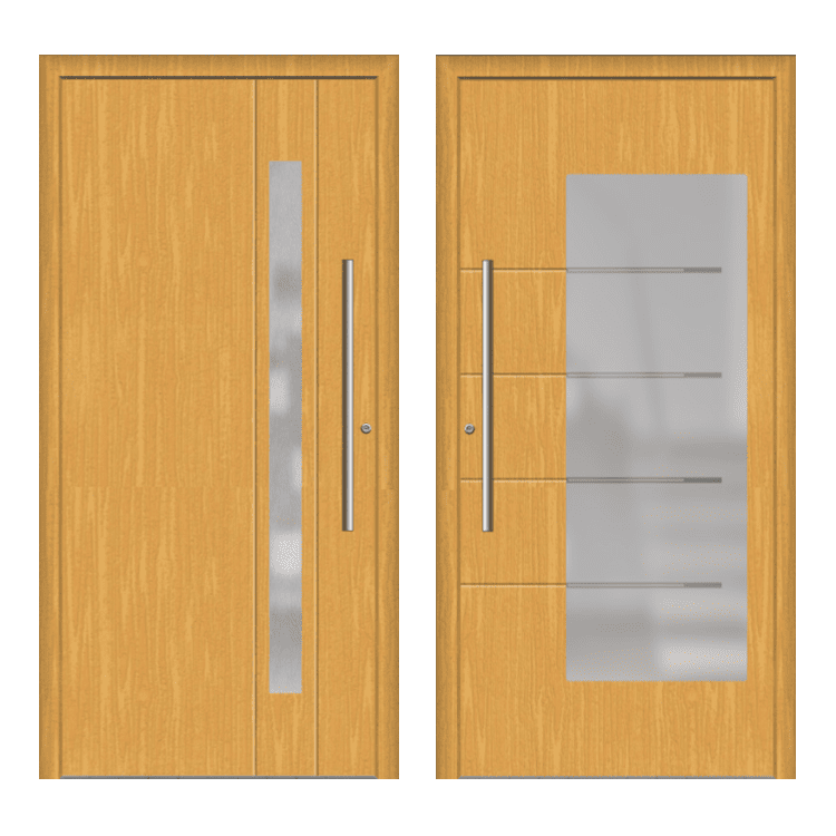 Porte d'entrée en bois