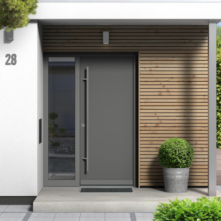 Porte d'entrée en aluminium
