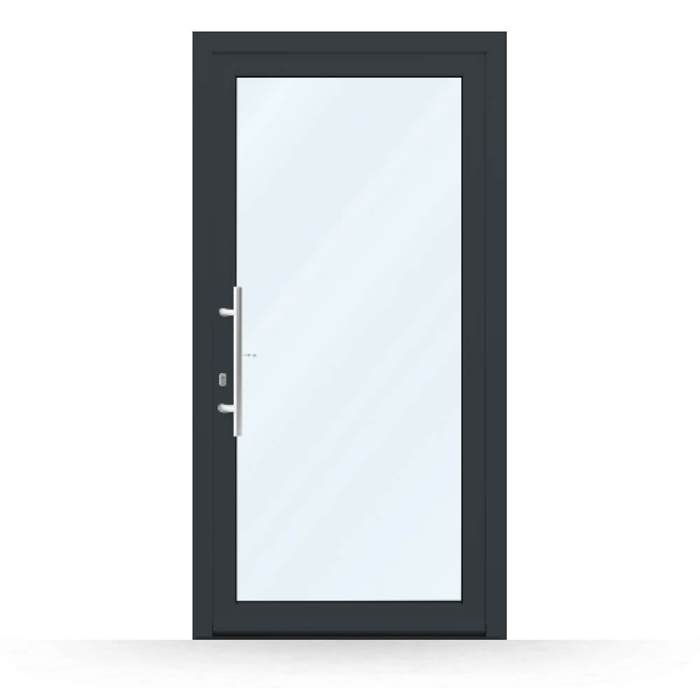 Porte d'entrée vitrée anthracite