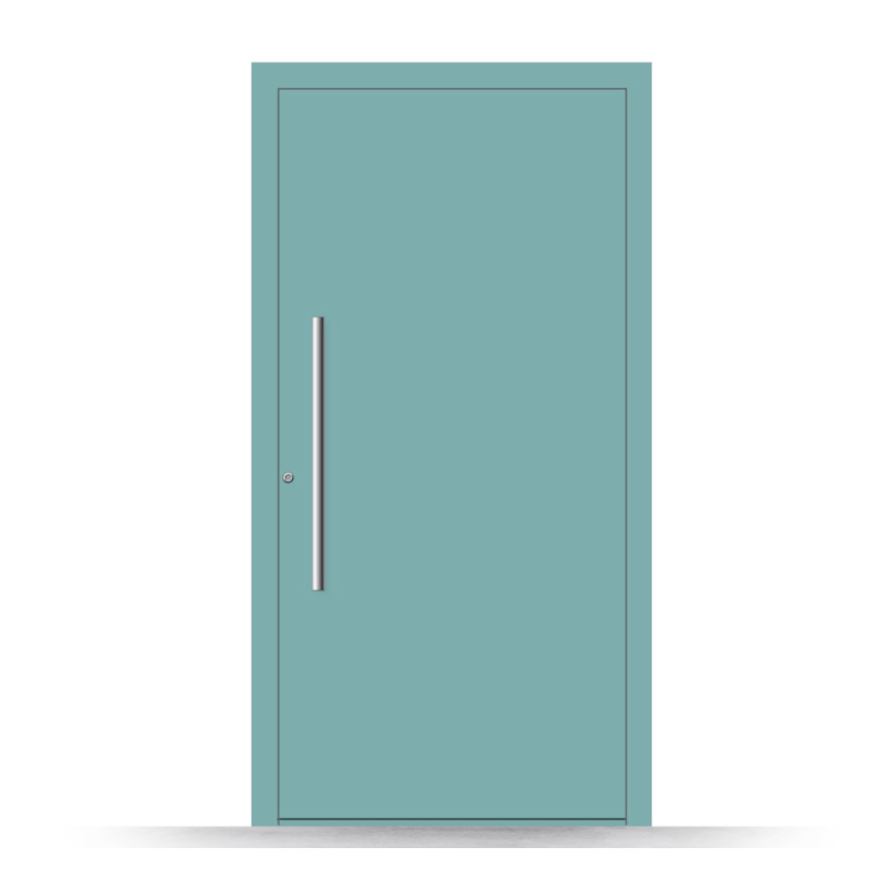 Porte d'entrée vert de gris
