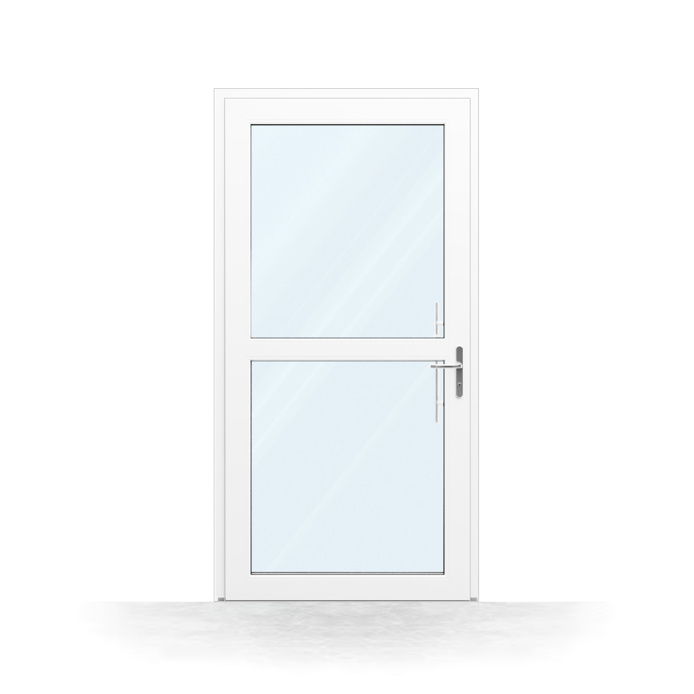 Porte d'entrée entièrement vitrée - Vue intérieure