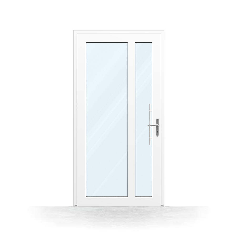 Porte d'entrée entièrement vitrée - Vue intérieure