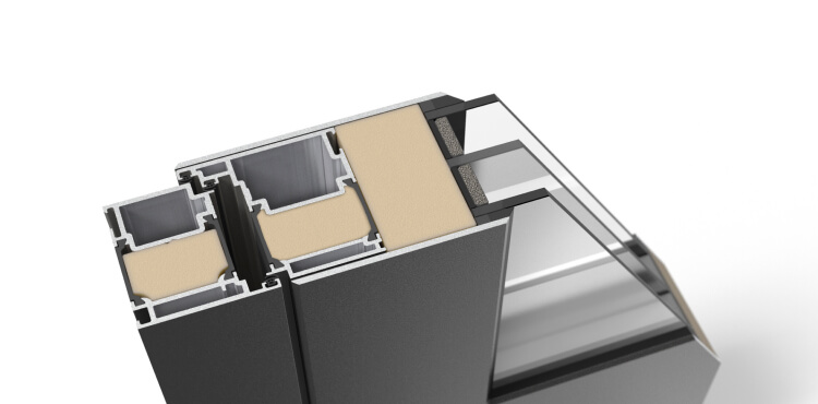 Profilé pour porte d'entrée aluminium