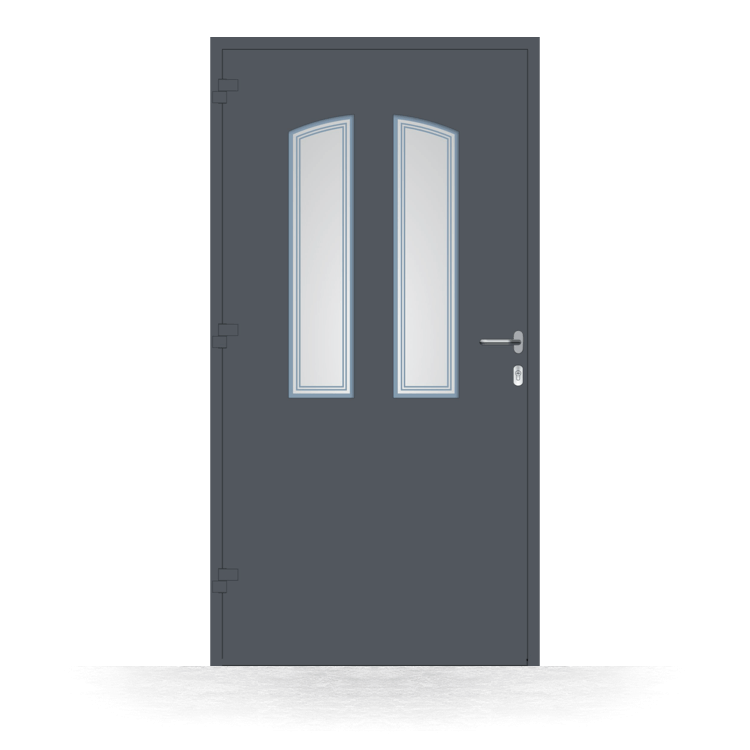 porte d'entree alu Ottignies-Louvain-la-Neuve interieure
