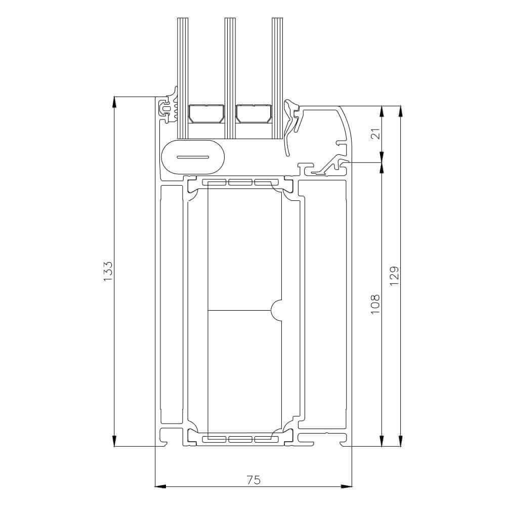 Exclusif Moderne : Cadre vitrage fixe large
