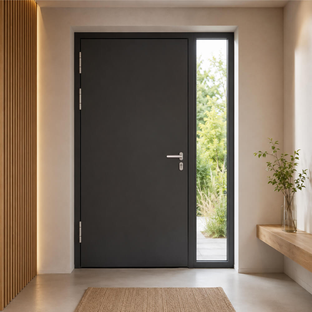 Porte d'entrée Schüco Herbeumont installation intérieure