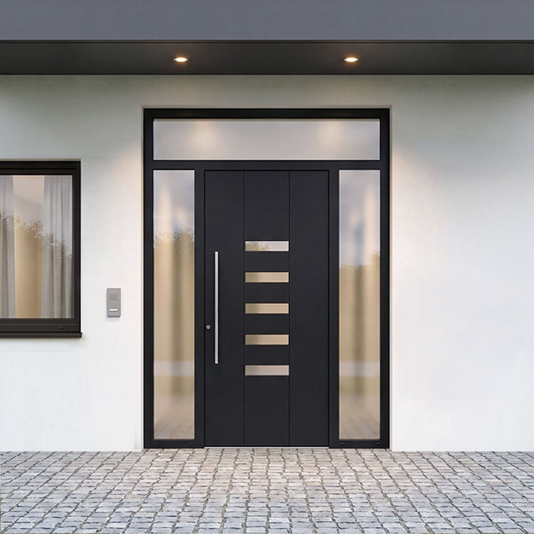 Porte d'entrée Schüco avec double tierce et imposte Porte d'entrée Schüco avec double tierce et imposte